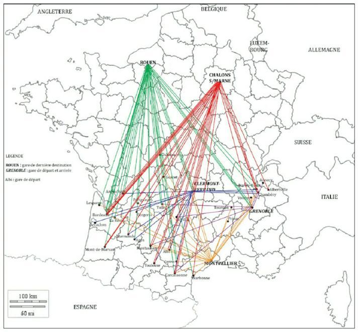Wagons isoles a destination de l herault de la seine inferieure de la marne du puy de dome et de l isere en novembre 1922